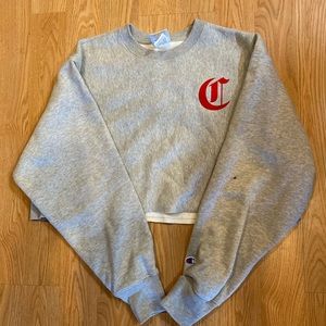 cropped champion sweatshirt
